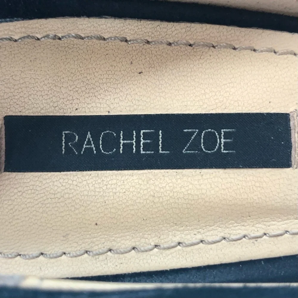 RACHEL ZOE Sz 10 Black Suede Eva Stacked Platform